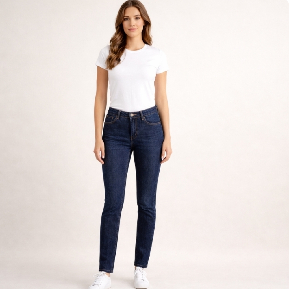 Rich & Skinny| Medium Blue Skinny Jeans High Rise Stretch 28